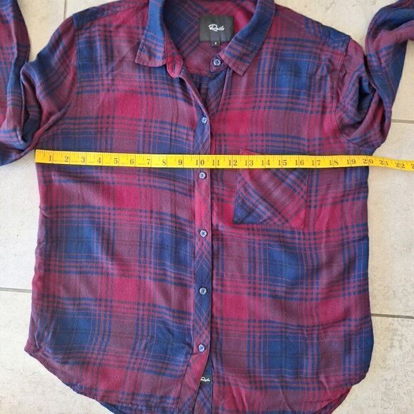 Rails Red Blue Plaid Button Down Shirt size S - Picture 7 of 7